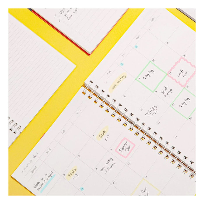 Poketo Curves Daily Weekly Monthly Small Planner