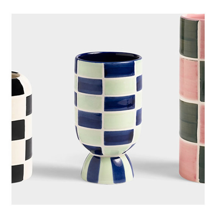 &Klevering Blue & Mint Carré Vase