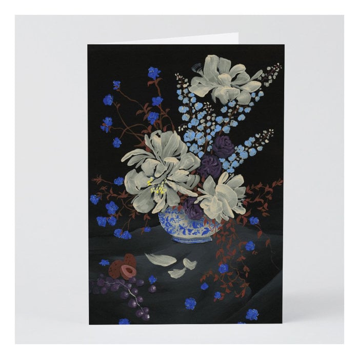 WRAP Magazine Carte de Souhaits Blue Bouquet WRAP