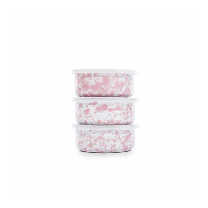 Crow Canyon Crow Canyon Pink Splatter Storage Bowl