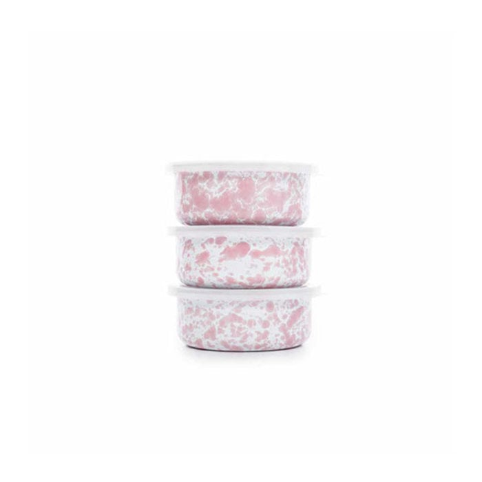 Crow Canyon Pink Splatter Storage Bowl