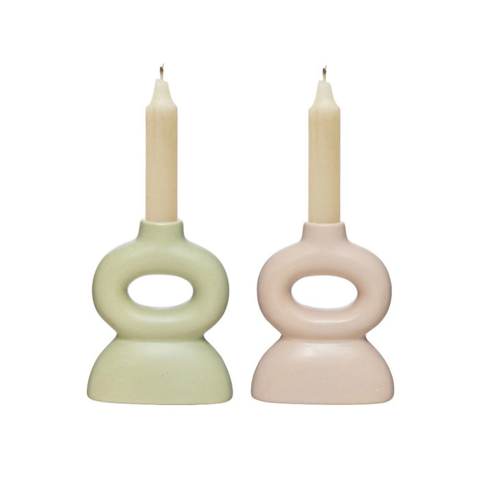 Matte Candle Holder (Pink or Green)