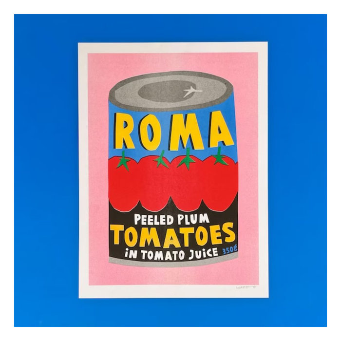 Affiche Riso Roma Plum Tomatoes 30 x 40 cm We Are Out of Office