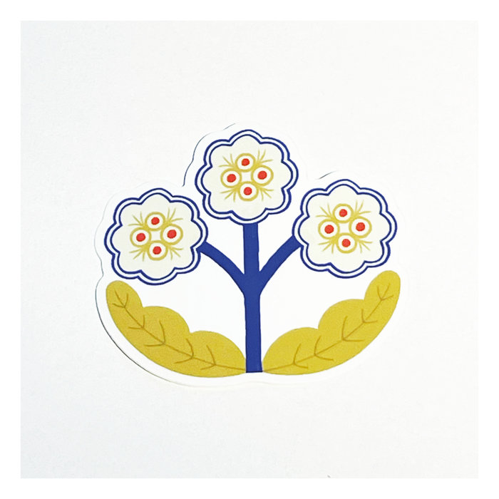 Mary O'Malley Three Flowers Sticker