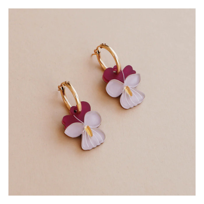 Wolf & Moon Mini Violet Earrings