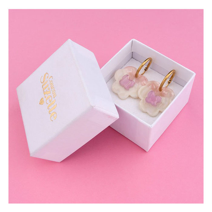 Coucou Suzette Coucou Suzette Pink Pansy Earrings