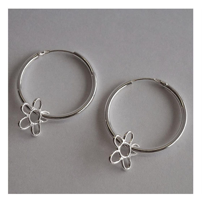 Marmod8 Flower Hoop Earrings