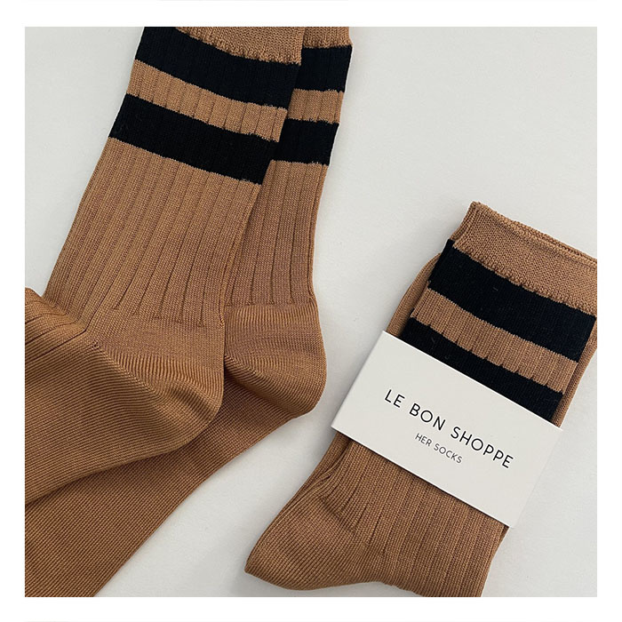 Her Varsity Socks - Cream Black – Le Bon Shoppe
