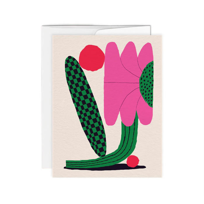 Paperole Flo Fuchsia Card
