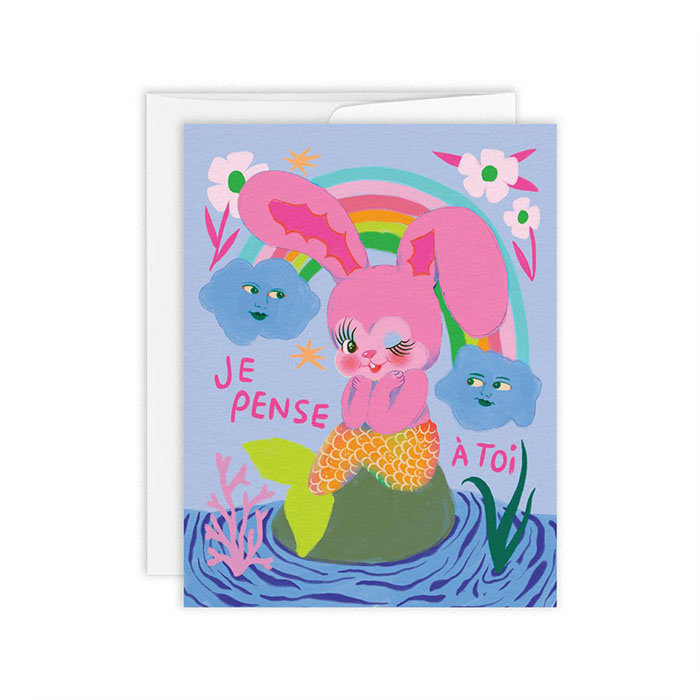 Paperole Paperole Bunny Mermaid Card