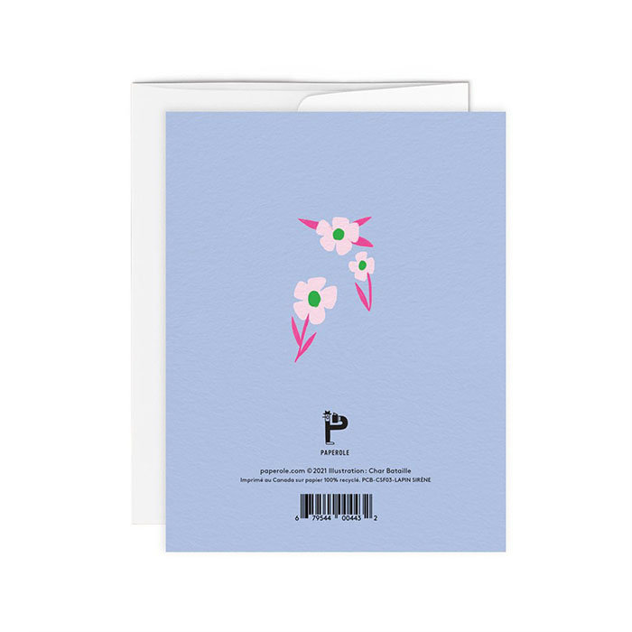 Paperole Bunny Mermaid Card