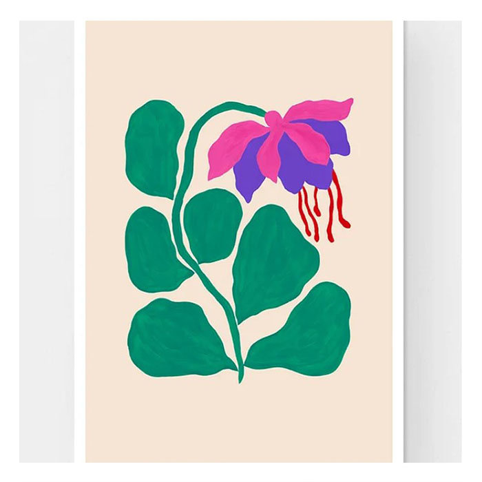 Liv Lee Fuchsia A4 12” x 8.25” Print