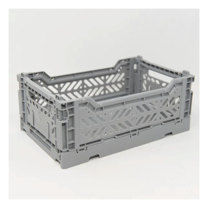 AyKasa AyKasa Stacklable Mini Crate Grey -Final Sale