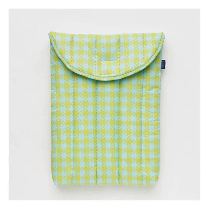 Baggu Pochettes Housse pour ordinateur 13/14po Baggu Mint Pixel Gingham