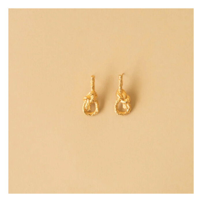 La Manufacture La Manufacture Big Knots Gold Earrings