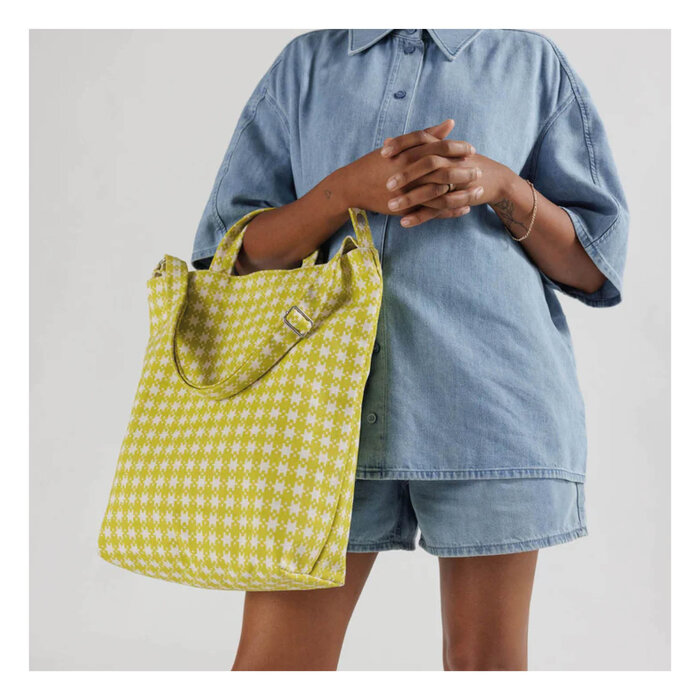 Baggu Sacs à Mains Baggu Chartreuse Pixel Gingham Duck Bag FINAL SALE