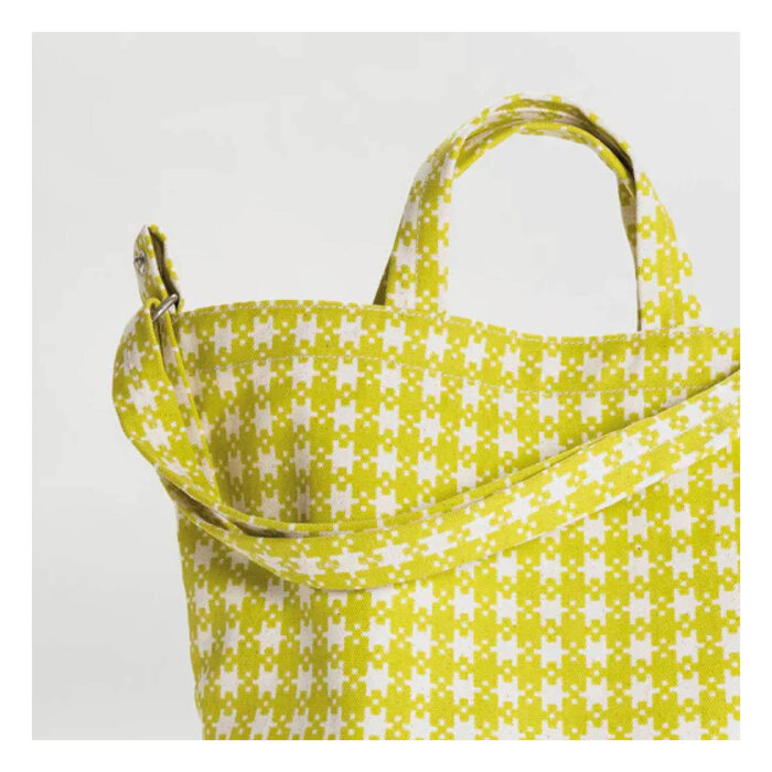 Baggu Chartreuse Pixel Gingham Duck Bag FINAL SALE