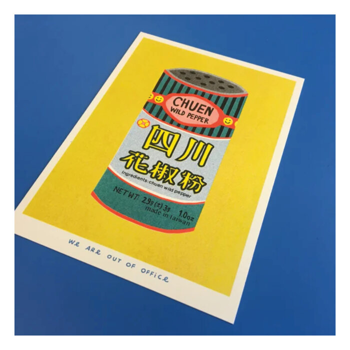 Affichette Riso Chuen Peppers 13 x 18 cm We Are Out of Office