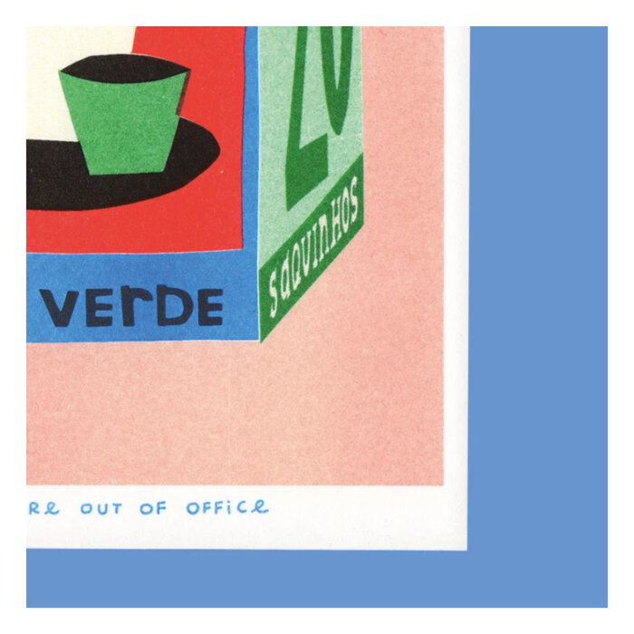 We are out of Office Riso Box 20 Tea Bags 13 x 18 cm Print