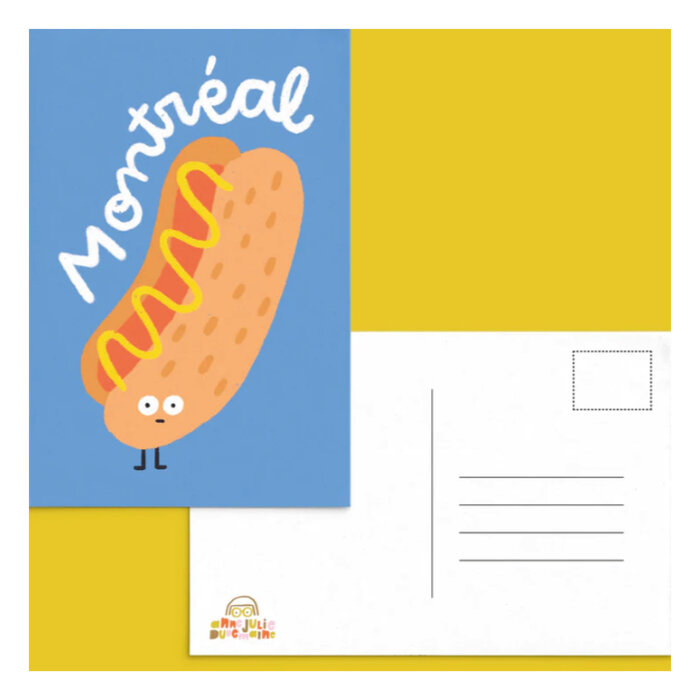 Anne-Julie Dudemaine Hot Dog Postcard