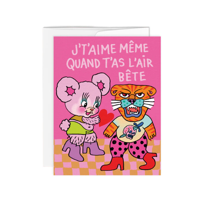 Paperole Amour Bête (Grumpy Love) Card