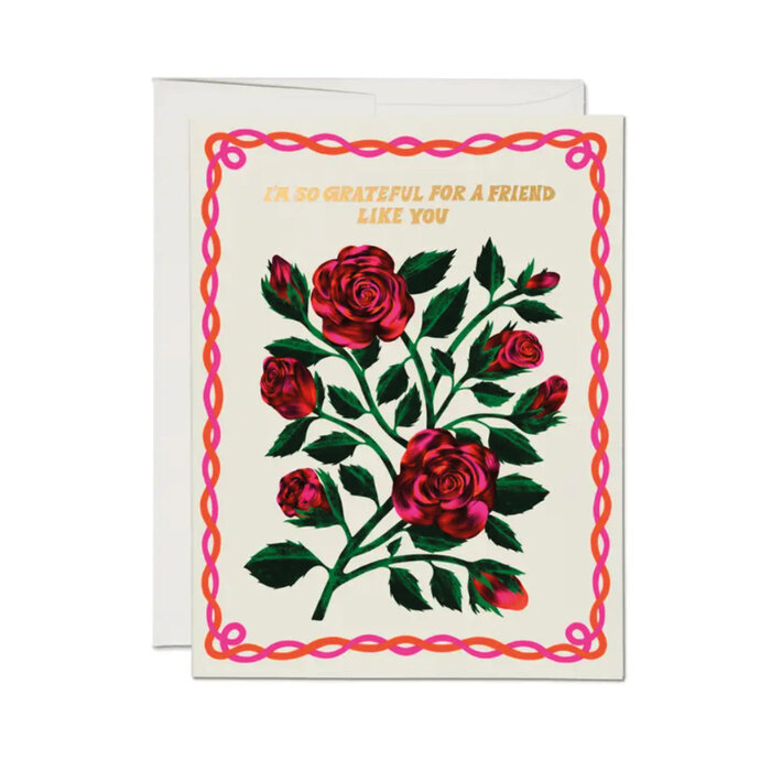 Carte Grateful Roses Red Cap Cards