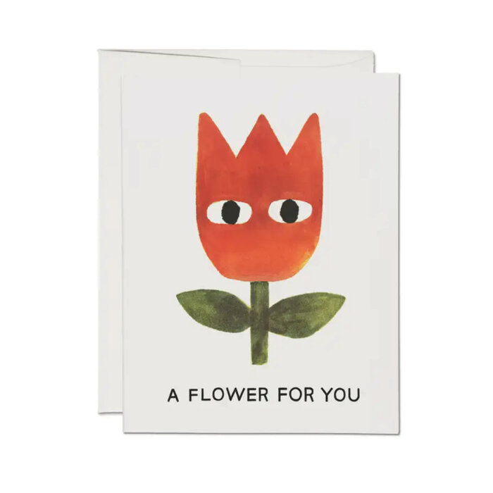 Red Cap Cards A Flower Friendship Card