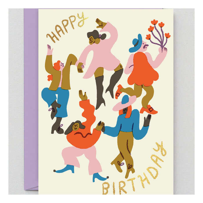 Carte de Souhaits Happy Birthday Dancers WRAP
