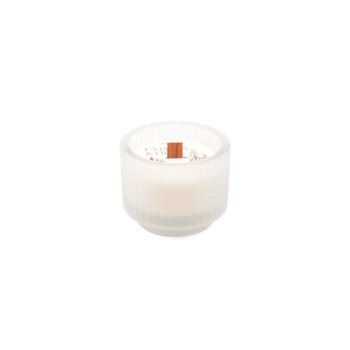 Paddywax Cypress + Fir - Frosted White Ribbed Glass 5 oz Candle