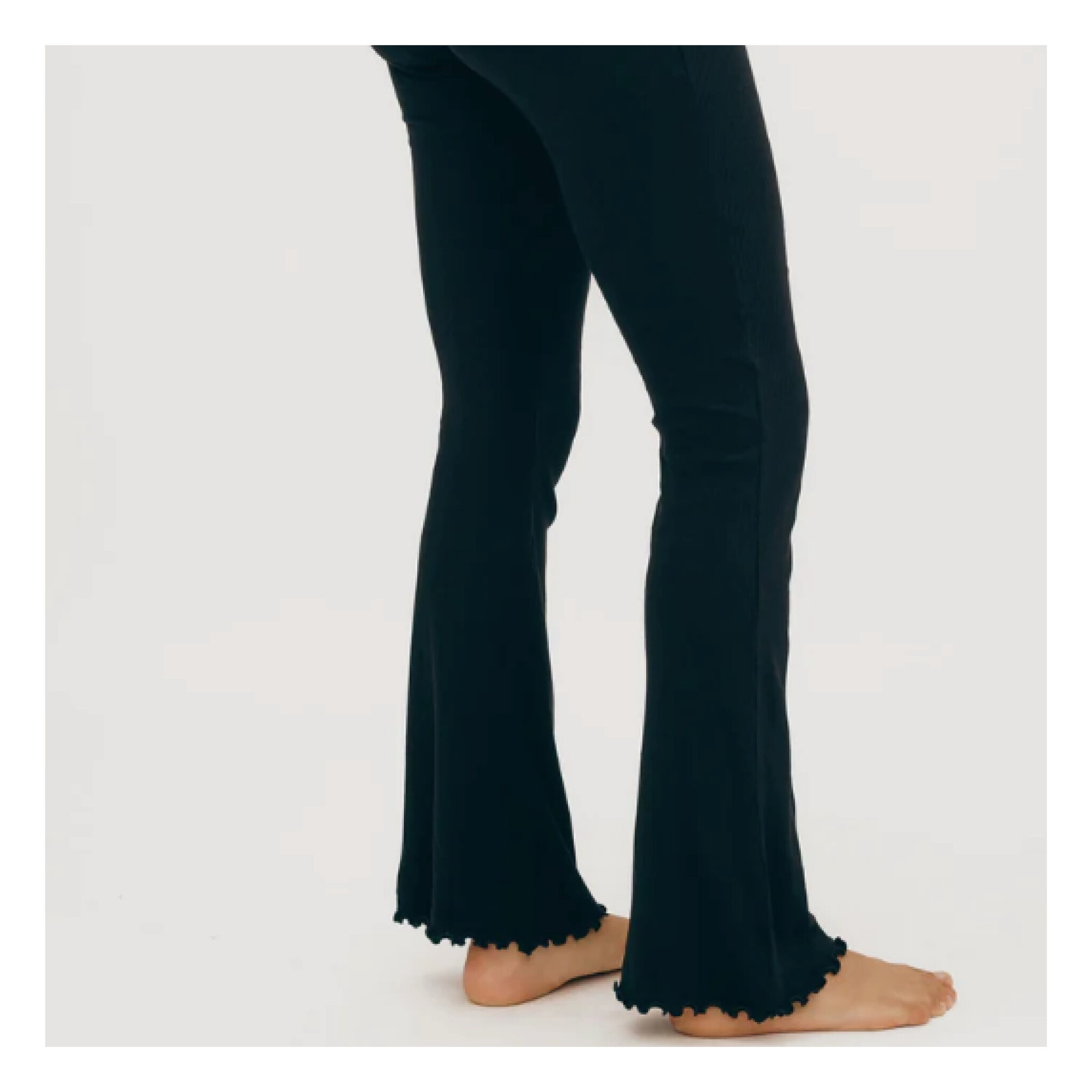 Fine Seamless Bell Pants in assortment, Organic cotton rib, en