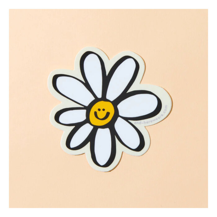 And Here We Are Autocollant Happy Daisy And Here We Are