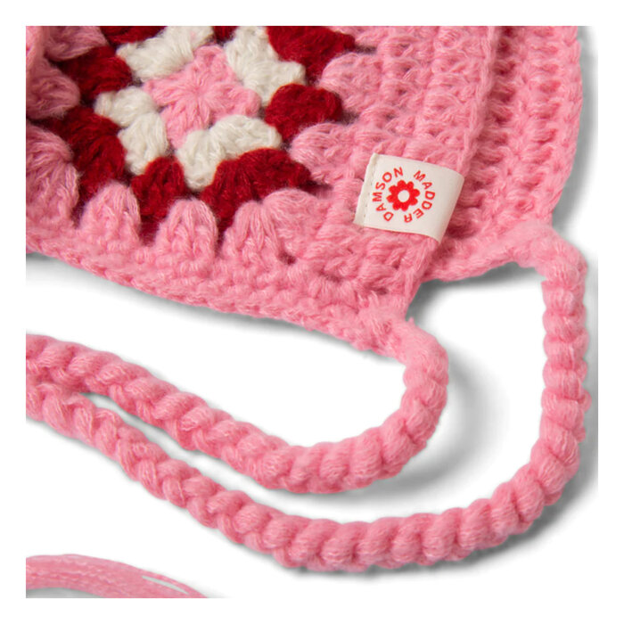 Damson Madder Pink Crochet Bonnet FINAL SALE