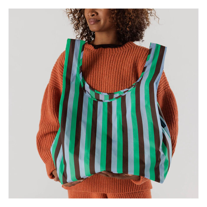 Baggu Mint 90's Stripe Standard Reusable Bag