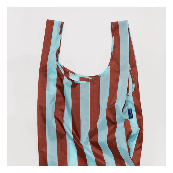 Baggu Raisin Awning Stripe Standard Reusable Bag