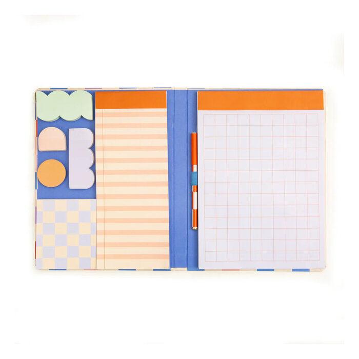 Kikkerland Notebook With Sticky Notes Set