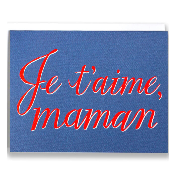 Banquet Atelier Je t'aime Maman Greeting Card