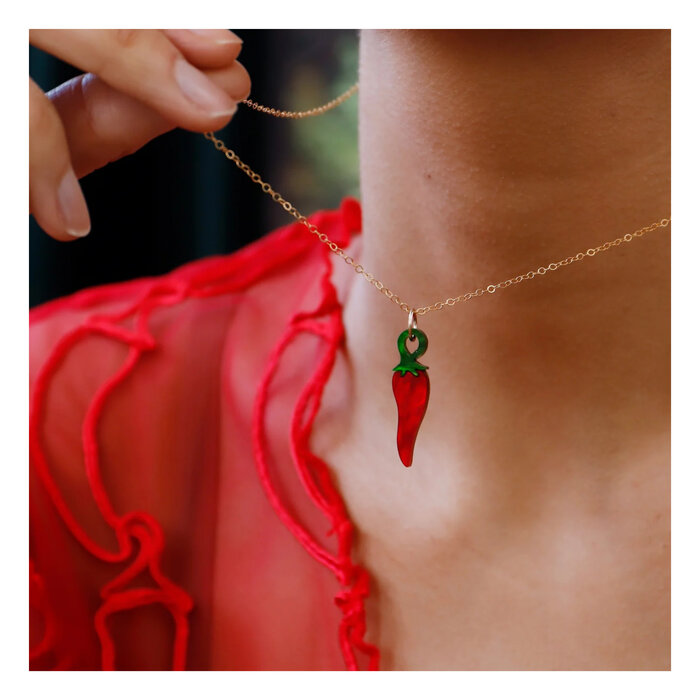 Wolf & Moon Chili Necklace