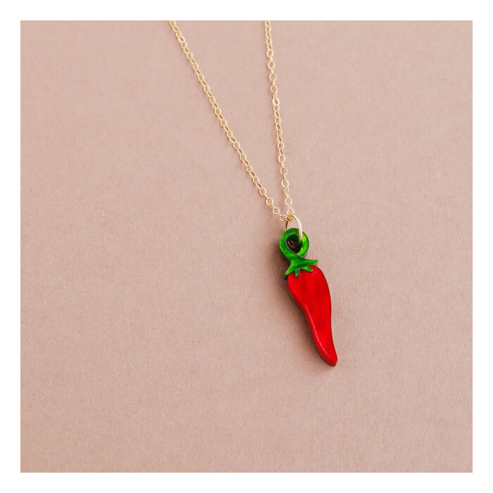 Wolf & Moon Chili Necklace