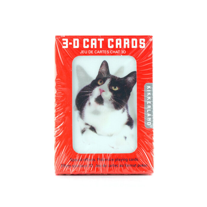 Kikkerland Cats 3D Playing Cards