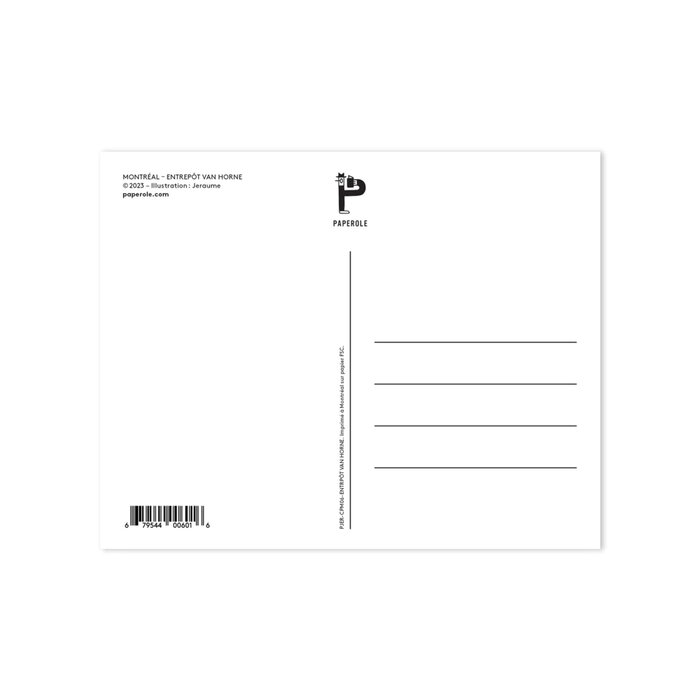 Carte Postale Entrepôt Van Horne Jeraume x Paperole