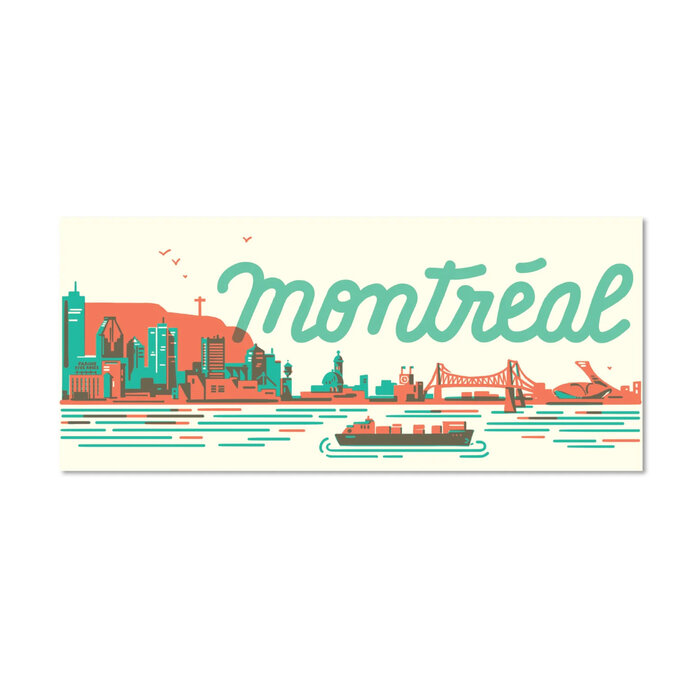 Carte Postale Skyline Montreal Paperole