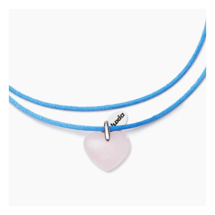 Luxia Collier Coeur Quartz Rose Luxia