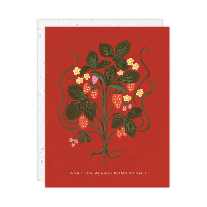 Carte de Souhaits Sweet Strawberry Seedlings