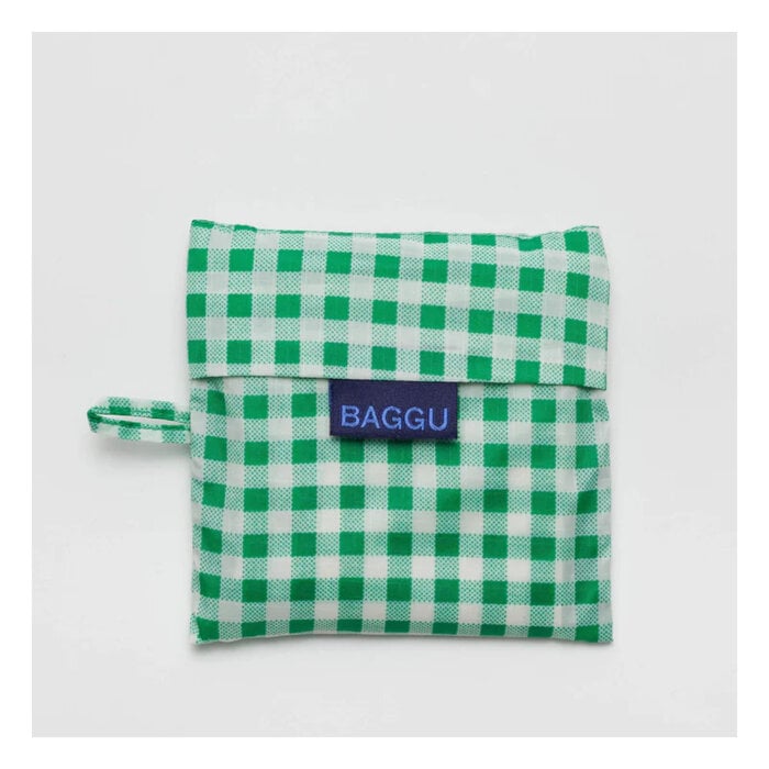 Baggu Sacs Réutilisables Baggu Green Gingham Standard Reusable Bag