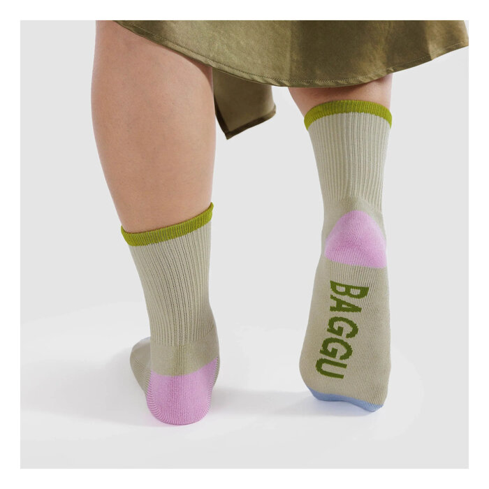 Baggu Stone Mix Ribbed Socks