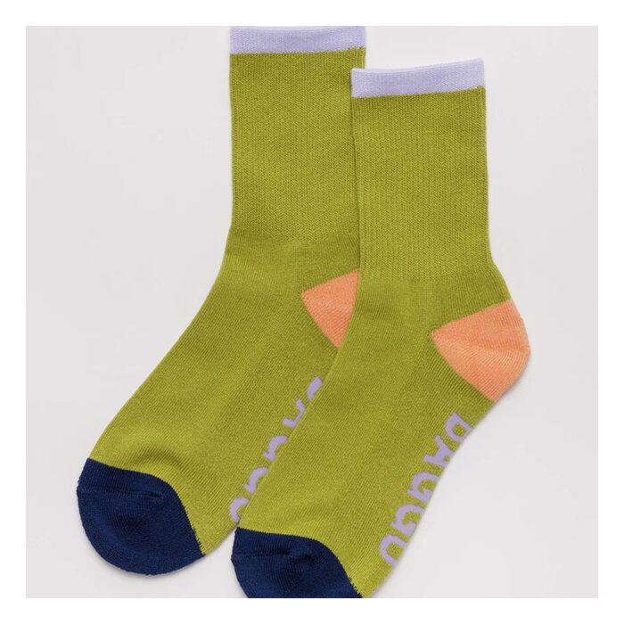Baggu Lemongrass Mix Ribbed Socks