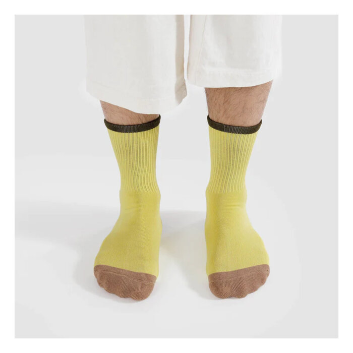 Baggu Lemon Curd Mix Ribbed Socks