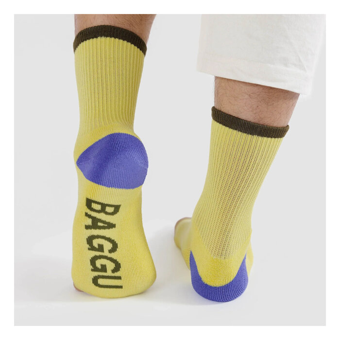 Baggu Lemon Curd Mix Ribbed Socks