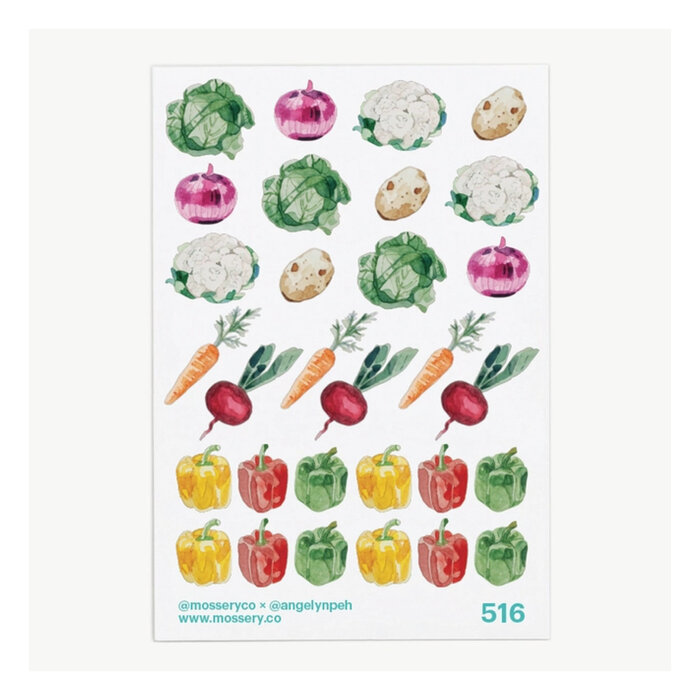 Mossery Mossery Vegetable Sticker Sheet