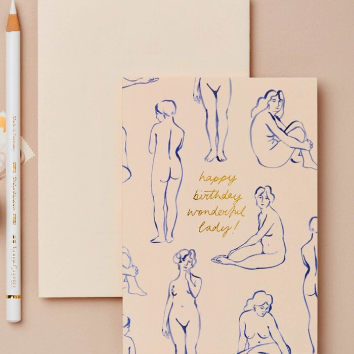 Wanderlust Paper co Wanderlust Paper co Nudes HBD Card